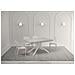 Tavolo allungabile 90x140/244 cm Karida cemento gambe bianche - Foto miniatura 2