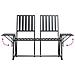 Lusso Casadino -  Panca Da Giardino A 2 Posti 165 Cm Nera In Acciaio - Foto miniatura 5