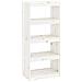 Libreria /divisorio Bianco 60x30x135,5 Cm Legno Massello Di Pino - Foto miniatura 1