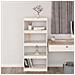 Libreria /divisorio Bianco 60x30x135,5 Cm Legno Massello Di Pino - Foto miniatura 2