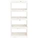 Libreria /divisorio Bianco 60x30x135,5 Cm Legno Massello Di Pino - Foto miniatura 4