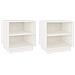 Lusso Casadino -  Comodini Bianchi 2 Pz 40x34x40 Cm In Legno Massello Di Pino - Foto miniatura 1