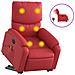 Lusso Casadino -  Poltrona Alzapersona Reclinabile Elettrica Rossa In Similpelle - Foto miniatura 1