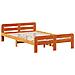 Letto senza Materasso Marrone Cera 120x200 cm in Legno di Pino - Foto miniatura 5