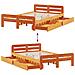 Letto senza Materasso Marrone Cera 120x200 cm in Legno di Pino - Foto miniatura 9