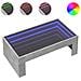 Tavolino da Salotto con LED Infinity Grigio Cemento 90x50x30 cm - Foto miniatura 1
