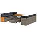 Set Divano da Giardino 11 pcs Grigio 100 x 100 x 71 cm - Foto miniatura 1