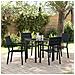 Set da Pranzo per Giardino 5 pcs Nero HDPE - Foto miniatura 2
