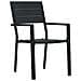Set da Pranzo per Giardino 5 pcs Nero HDPE - Foto miniatura 6