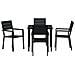 Set da Pranzo per Giardino 5 pcs Nero HDPE - Foto miniatura 7