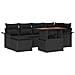 Set Divano da Giardino con archiviazione 7 pcs Nero Poly Rattan - Foto miniatura 1