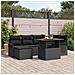 Set Divano da Giardino con archiviazione 7 pcs Nero Poly Rattan - Foto miniatura 2