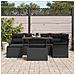 Set Divano da Giardino con archiviazione 7 pcs Nero Poly Rattan - Foto miniatura 3