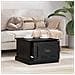 Tavolino da salotto with Drawer Rovere nero 50 x 50 x 35 cm - Foto miniatura 4