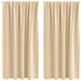 Tende con tende 2 pcs Crema 175x140cm Poliestere - Foto miniatura 1