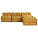 Divano modulare 4 pcs Giallo Tessuto - Foto miniatura 6