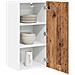Armadio pensile Riga Legno Antico e Bianco 40 x 31 x 80 cm - Foto miniatura 3