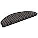 Tappetini per scale autoadesivi 15 pcs Antracite 65 x 21 x 4 cm - Foto miniatura 1