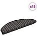Tappetini per scale autoadesivi 15 pcs Antracite 65 x 21 x 4 cm - Foto miniatura 3