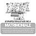 Completo Lenzuola Matrimoniale 100% Raso Cotone Floreale Dis. Angelica - Foto miniatura 4