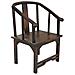 Poltrona In Legno Marrone Di Origine Tailandese 58x50x103h - Foto miniatura 1