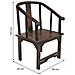 Poltrona In Legno Marrone Di Origine Tailandese 58x50x103h - Foto miniatura 8