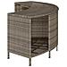 Scaffali Portaoggetti Vasca Idromassaggio 2pz Polyrattan Grigio - Foto miniatura 5