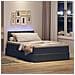 Letto con contenitore e LED Grigio scuro 120 x 190 cm Velluto - Foto miniatura 5