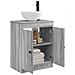 Mobile da bagno con lavabo Sonoma grigio 54 x 35 x 83 cm - Foto miniatura 2