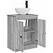 Mobile da bagno con lavabo Sonoma grigio 54 x 35 x 83 cm - Foto miniatura 3