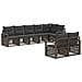 Set Divano da Giardino 8 pcs Grigio polyrattan - Foto miniatura 1