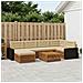 Set di divani da esterno con cuscino 7 pcs Naturale e Beige - Foto miniatura 2