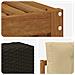 Set di divani da esterno con cuscino 7 pcs Naturale e Beige - Foto miniatura 7