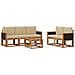 Set di divani da esterno con cuscino 6 pcs Naturale - Foto miniatura 1
