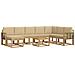 Set di divani da esterno con cuscino 9 pcs Bianco e Beige - Foto miniatura 1
