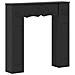 Cornice per camino Nero 102 x 20 x 102 cm Legno ingegnerizzato - Foto miniatura 1