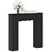 Cornice per camino Nero 102 x 20 x 102 cm Legno ingegnerizzato - Foto miniatura 3