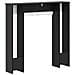 Cornice per camino Nero 102 x 20 x 102 cm Legno ingegnerizzato - Foto miniatura 6