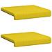 Cuscino per panchina 2 pz Tessuto Giallo Chiaro - Foto miniatura 6