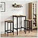 Sgabello da bar 2 pz Rovere Artigianale 40 x 32 x 64 cm - Foto miniatura 2