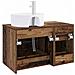 Set di mobili per il bagno 2 pz Legno antico - Foto miniatura 2