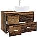 Set di mobili per il bagno 2 pz Legno antico - Foto miniatura 4