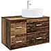 Set di mobili per il bagno 2 pz Legno antico - Foto miniatura 1