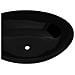 Lavello Nero In Ceramica Di Lusso A Forma Ovale 40 X 33 Cm - Foto miniatura 2