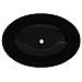 Lavello Nero In Ceramica Di Lusso A Forma Ovale 40 X 33 Cm - Foto miniatura 3
