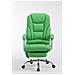 Sedia da ufficio massaggiante PACIFIC, poltrona relax con poggiapiedi estraibile, altezza regolabile, in similpelle, ergonomica, girevole, con ruote, capacità di carico massimo 150 kg verde - Foto miniatura 2