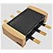 Service À Raclette / Gril / Crêpière- 1500 W - 8 Poêlons + 2 Doubles- Corps En Métal Et Finition Bois - Foto miniatura 5