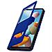 Custodia Samsung Galaxy A21s Doppia Finestra Cover Silicone Blu - Foto miniatura 3