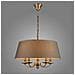 Pendente Classico A Sospensione In Bronzo Antico A 5 Luci Con Paralume Grigio, E14 - Foto miniatura 2