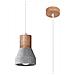 Lampada A Sospenzione In Cemento Qubic Grigio 1200xø100 Mm Legno - Foto miniatura 4